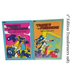 VTG 1985 Original Transformers Book Lot Hasbro G1 Autobots Battle for Earth GUC